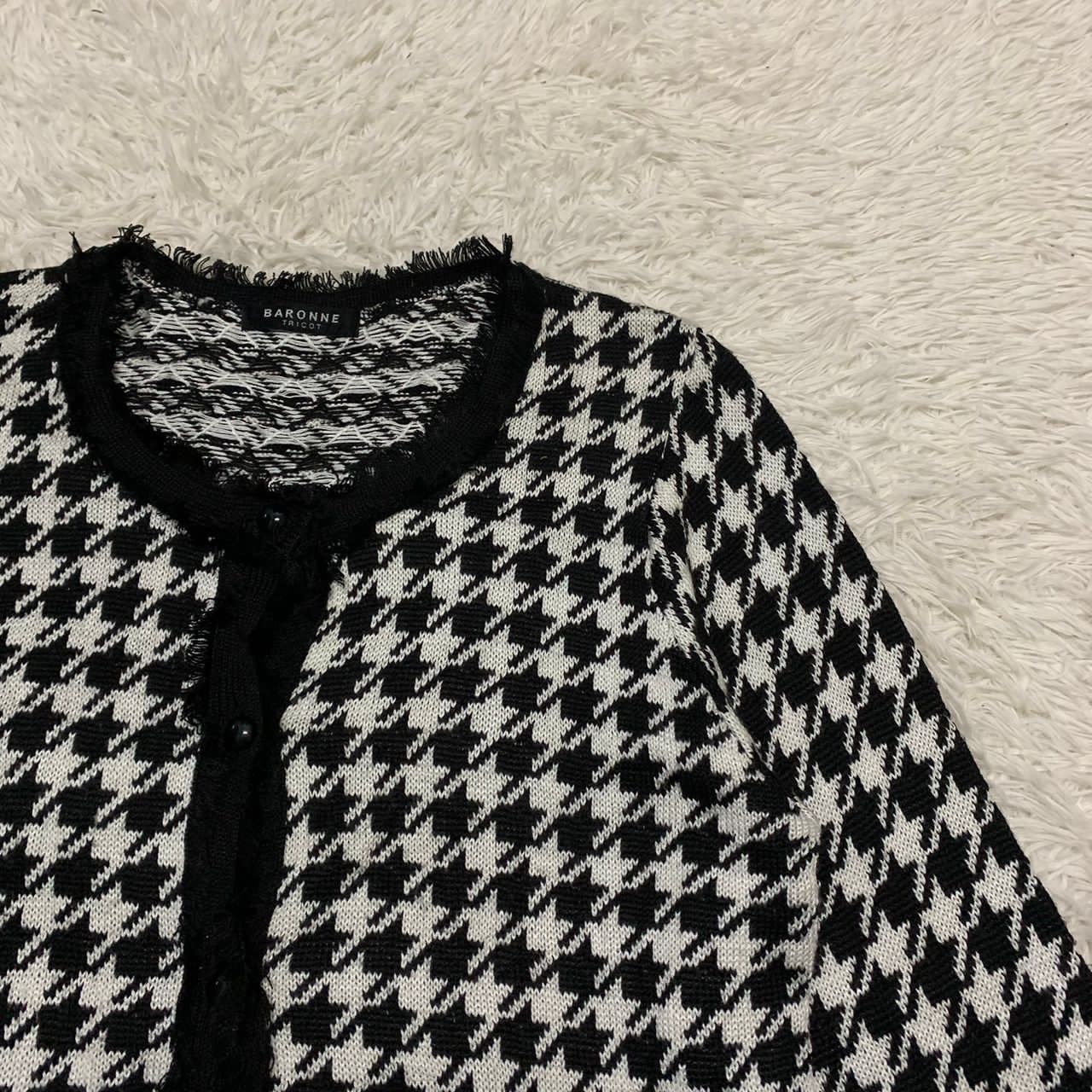 Japanese Brand Baronne Tricot knit crop jacket made in Japan Size M / US 6-8 / IT 42-44 - 4 Thumbnail