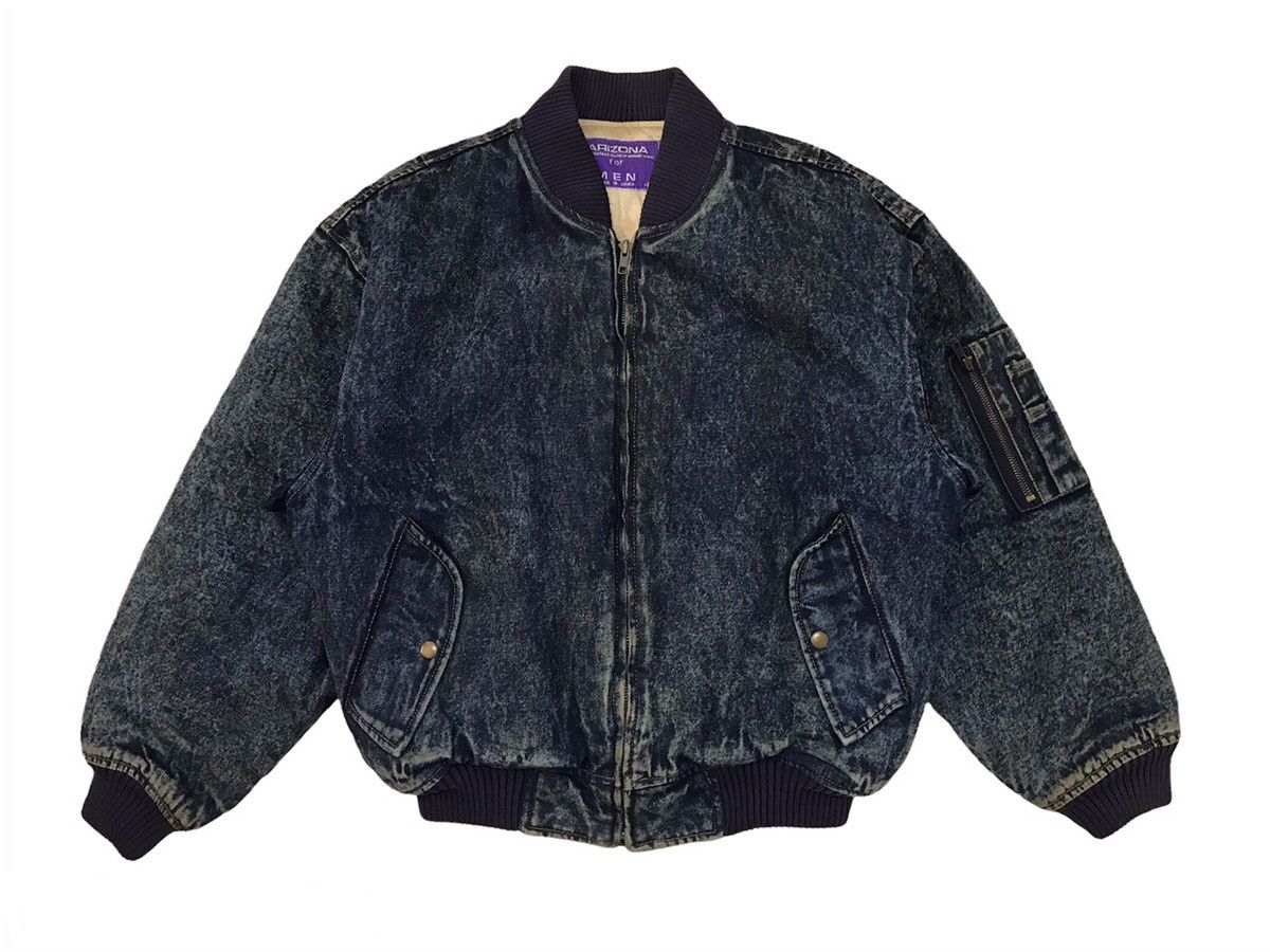 image of Arizona For Men Denim Bomber Like Jacket (Size Medium)