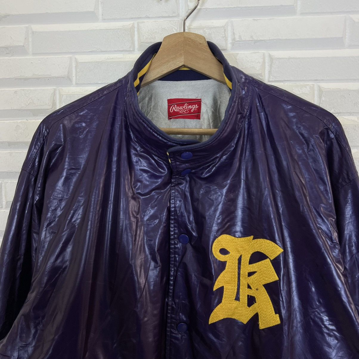 Japanese Brand VINTAGE RAWLINGS SUKAJAN STYLE ZIPPER JACKET Size US M / EU 48-50 / 2 - 6 Thumbnail
