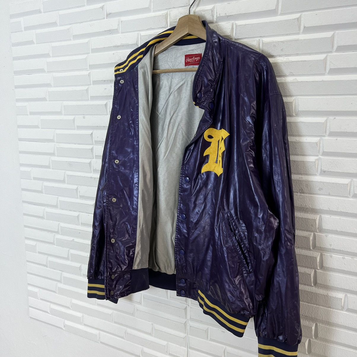 Japanese Brand VINTAGE RAWLINGS SUKAJAN STYLE ZIPPER JACKET Size US M / EU 48-50 / 2 - 11 Thumbnail