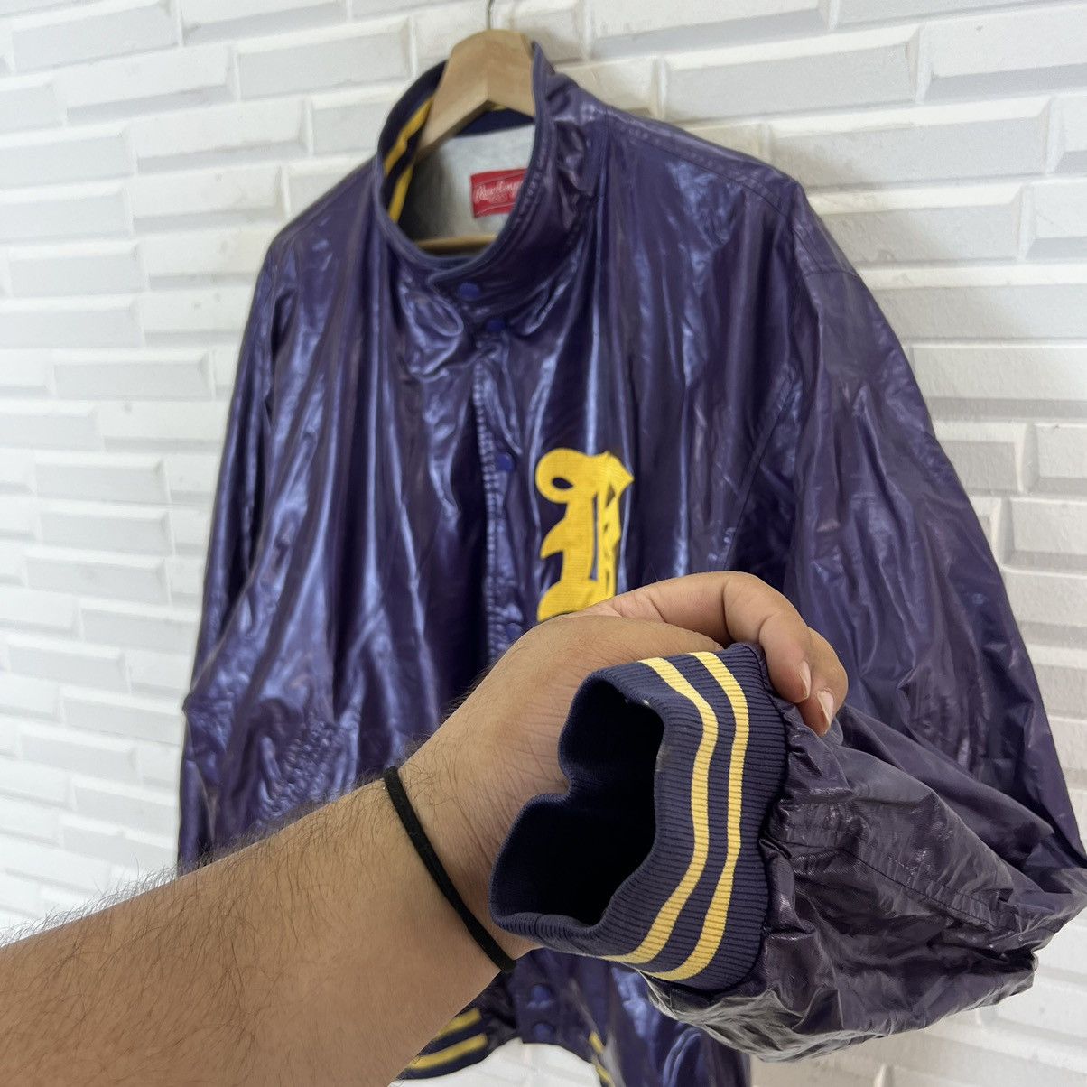 Japanese Brand VINTAGE RAWLINGS SUKAJAN STYLE ZIPPER JACKET Size US M / EU 48-50 / 2 - 7 Thumbnail