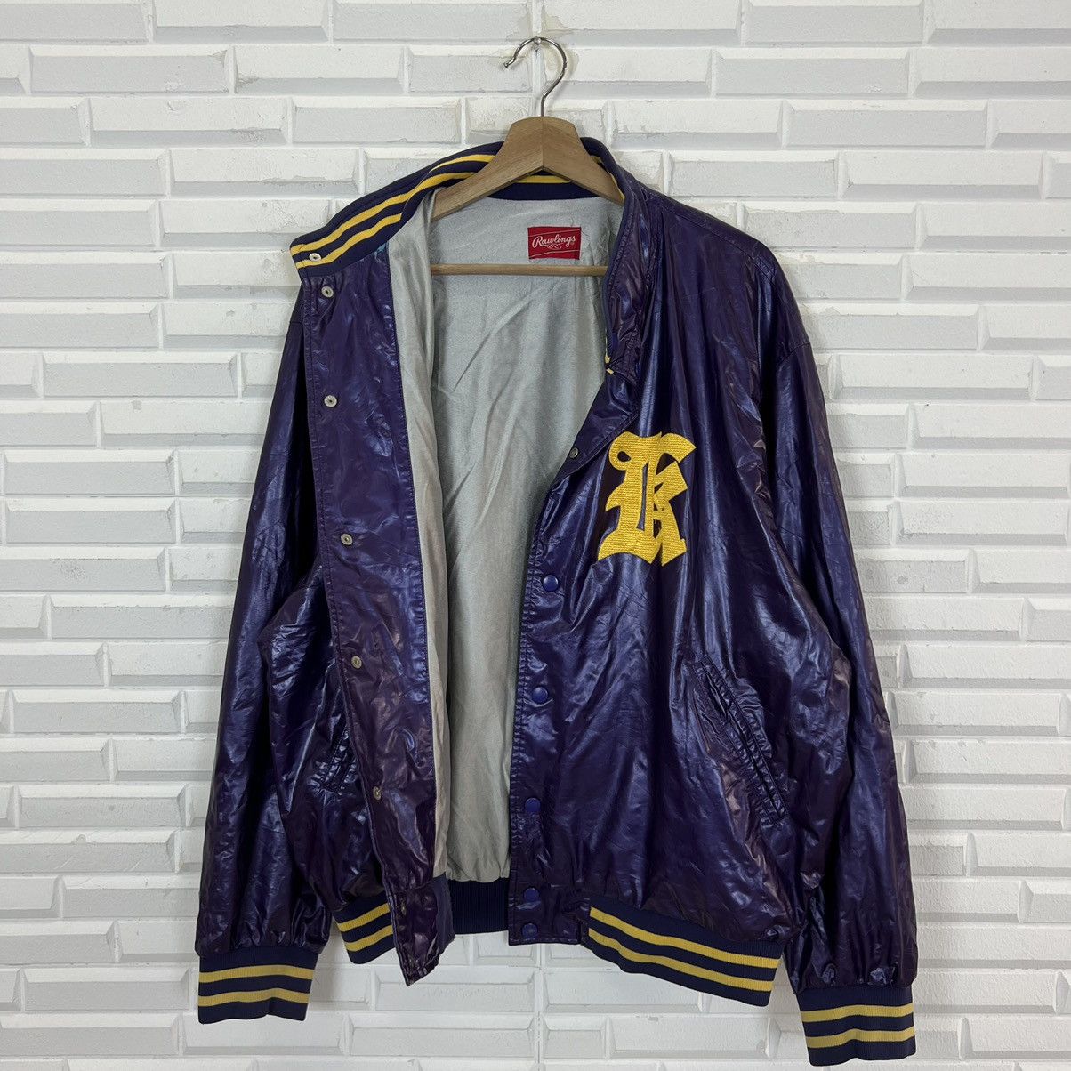 Japanese Brand VINTAGE RAWLINGS SUKAJAN STYLE ZIPPER JACKET Size US M / EU 48-50 / 2 - 10 Thumbnail