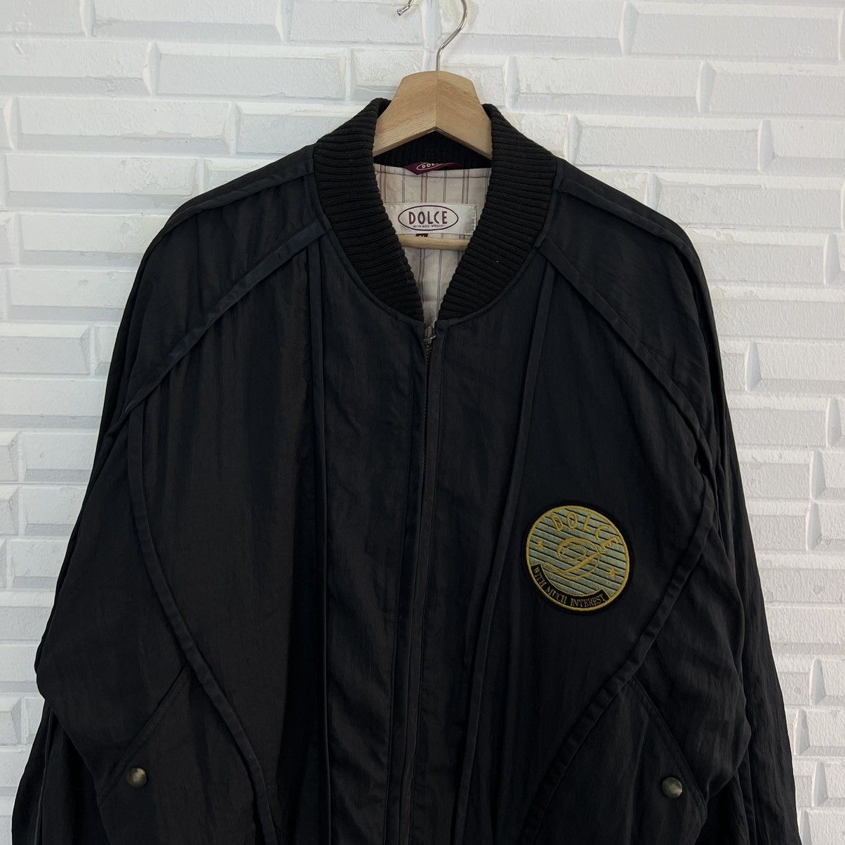 Japanese Brand VINTAGE DOLCE WITH MUCH INTEREST BIG LOGO BOMBER JACKET Size US L / EU 52-54 / 3 - 4 Thumbnail