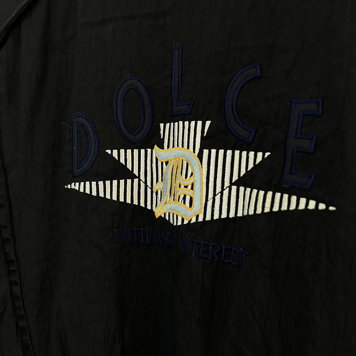 Japanese Brand VINTAGE DOLCE WITH MUCH INTEREST BIG LOGO BOMBER JACKET Size US L / EU 52-54 / 3 - 12 Thumbnail