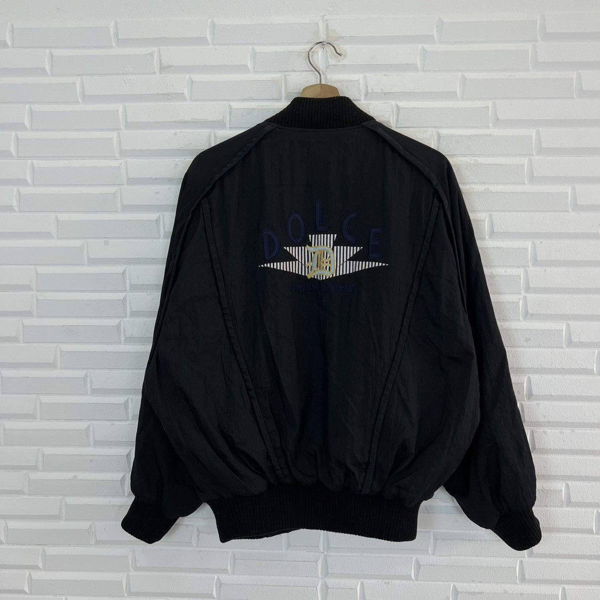Japanese Brand VINTAGE DOLCE WITH MUCH INTEREST BIG LOGO BOMBER JACKET Size US L / EU 52-54 / 3 - 2 Thumbnail