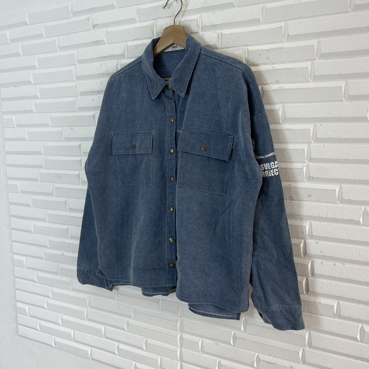 Japanese Brand VINTAGE CHAMBRAY PAUL BIG LOGO STREETWEAR STYLE Size US M / EU 48-50 / 2 - 3 Thumbnail
