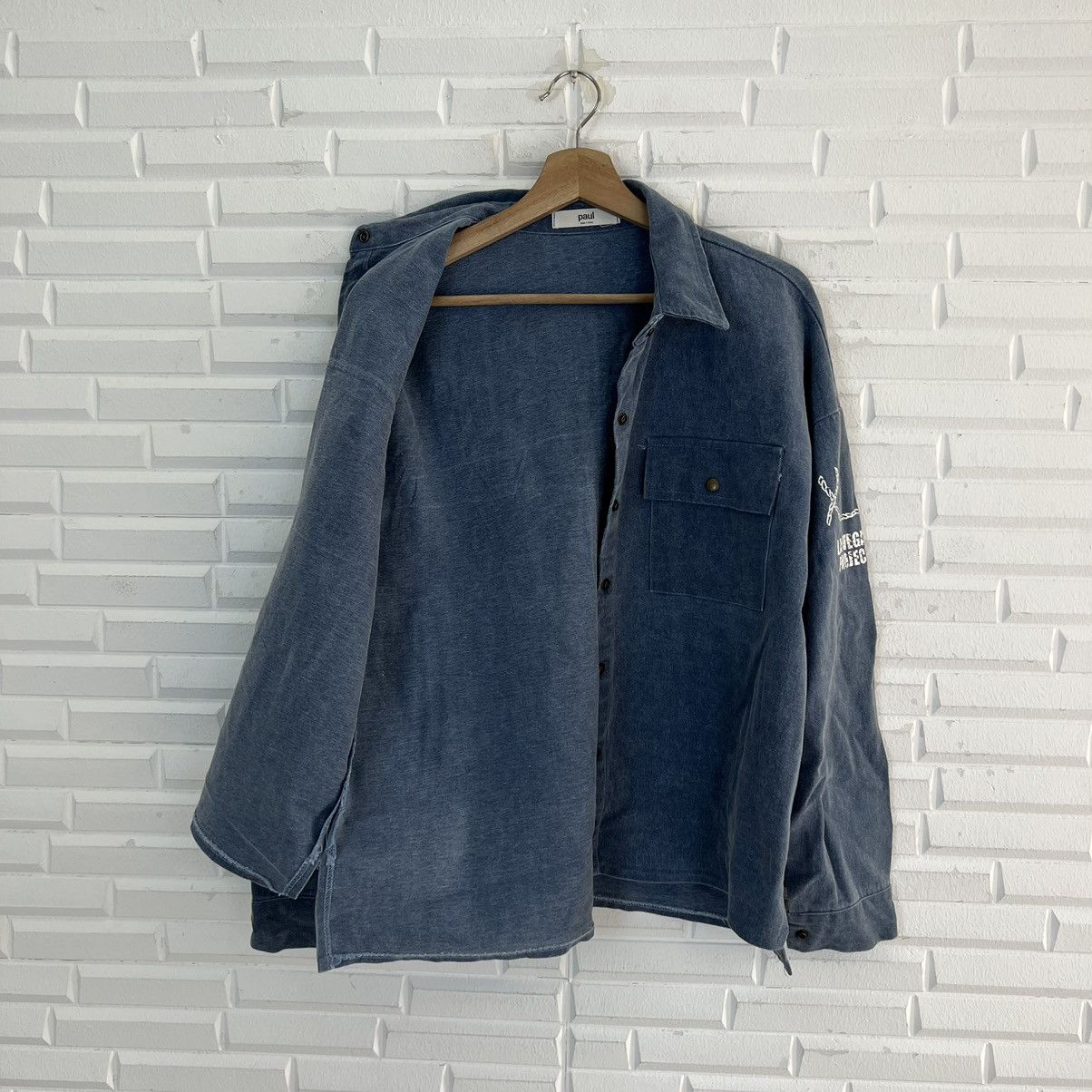 Japanese Brand VINTAGE CHAMBRAY PAUL BIG LOGO STREETWEAR STYLE Size US M / EU 48-50 / 2 - 12 Thumbnail
