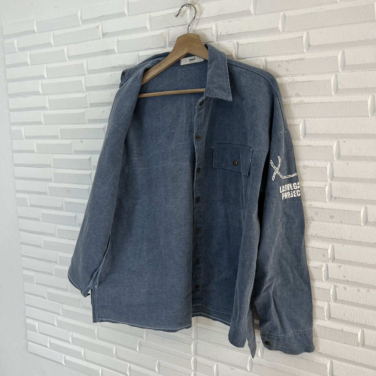 Japanese Brand VINTAGE CHAMBRAY PAUL BIG LOGO STREETWEAR STYLE Size US M / EU 48-50 / 2 - 13 Thumbnail