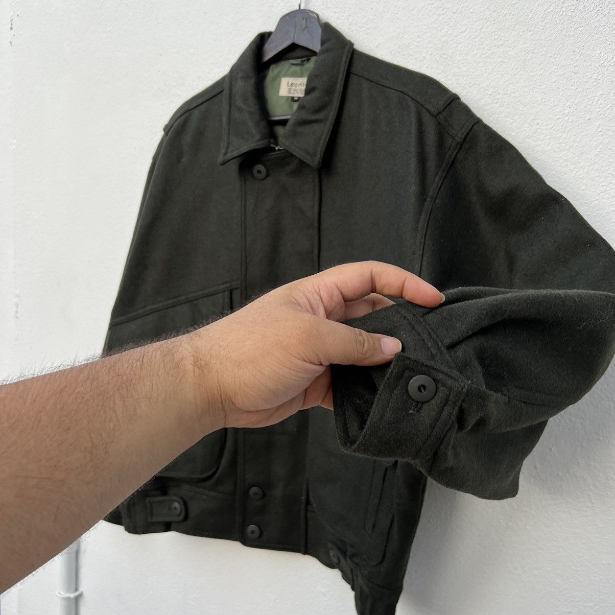 Japanese Brand VINTAGE LEONTE WOOL JACKET INSPIRED BY MA 1 ISSEY MIYAKE Size US M / EU 48-50 / 2 - 8 Thumbnail