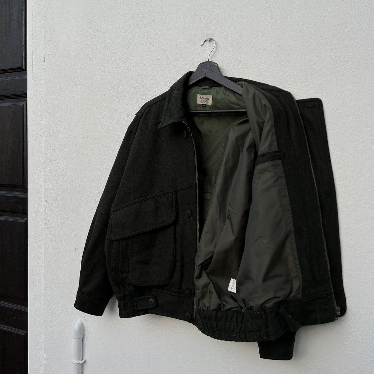 Japanese Brand VINTAGE LEONTE WOOL JACKET INSPIRED BY MA 1 ISSEY MIYAKE Size US M / EU 48-50 / 2 - 13 Thumbnail
