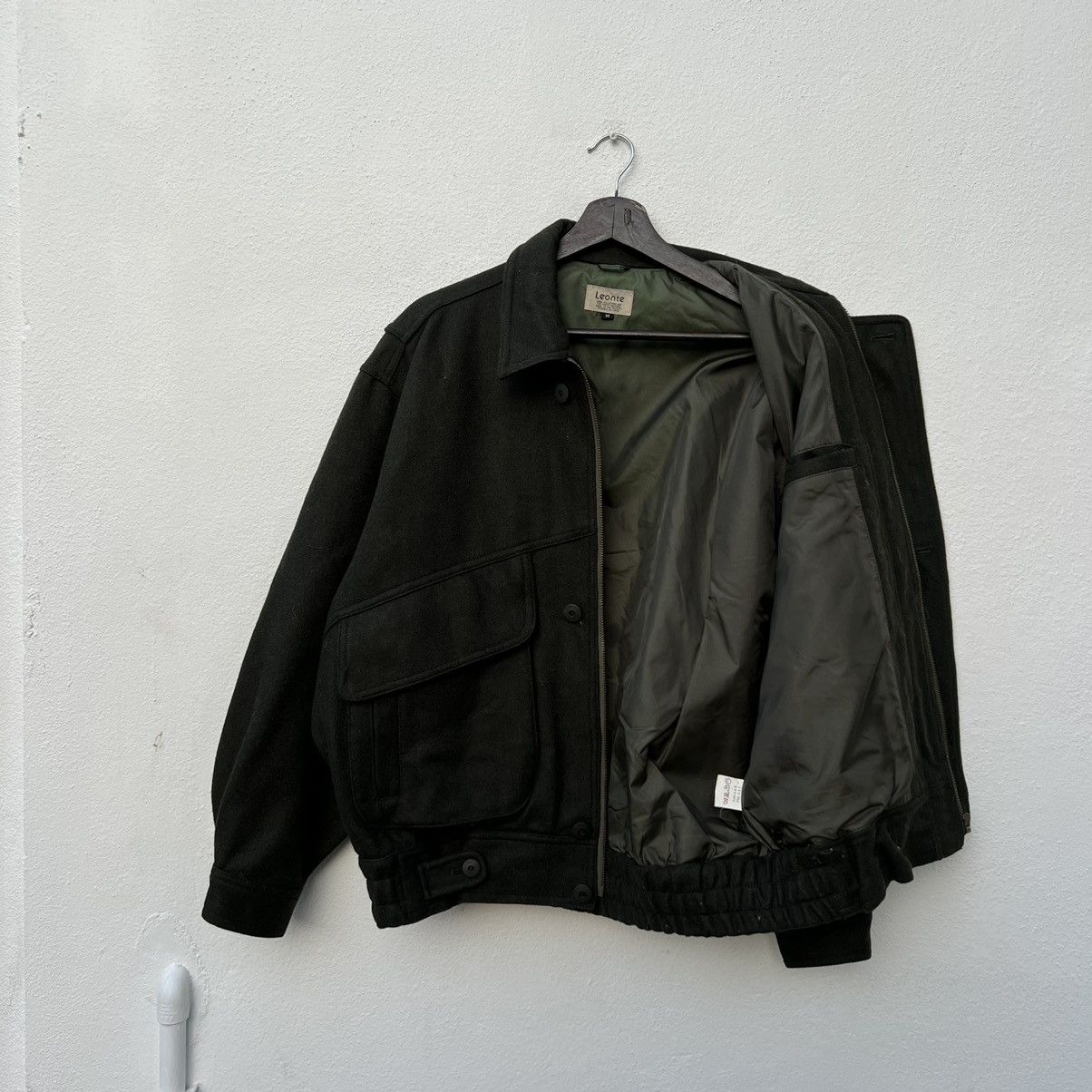 Japanese Brand VINTAGE LEONTE WOOL JACKET INSPIRED BY MA 1 ISSEY MIYAKE Size US M / EU 48-50 / 2 - 12 Thumbnail