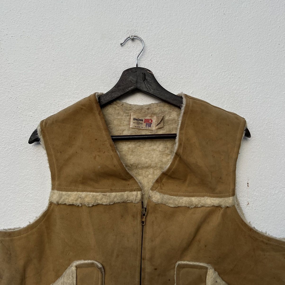 Leather VINTAGE KING LOUIE LEATHER PATCHWORK VEST WORKER WEAR Size US M / EU 48-50 / 2 - 3 Thumbnail