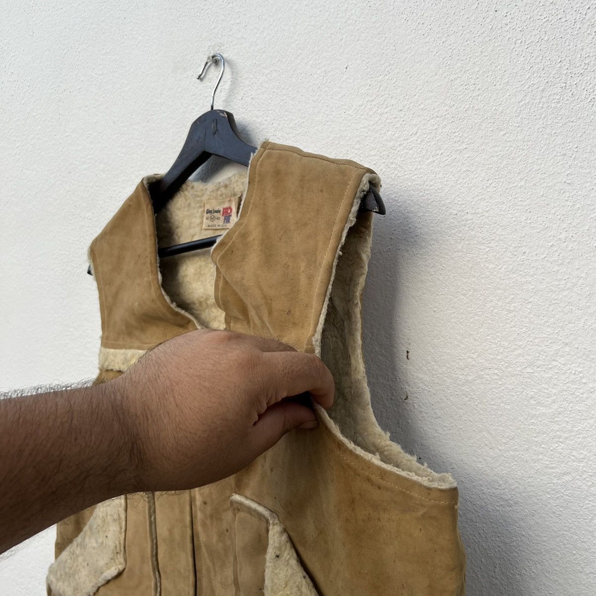 Leather VINTAGE KING LOUIE LEATHER PATCHWORK VEST WORKER WEAR Size US M / EU 48-50 / 2 - 5 Thumbnail