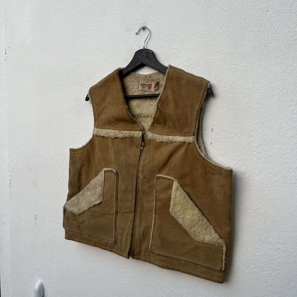 Leather VINTAGE KING LOUIE LEATHER PATCHWORK VEST WORKER WEAR Size US M / EU 48-50 / 2 - 2 Thumbnail