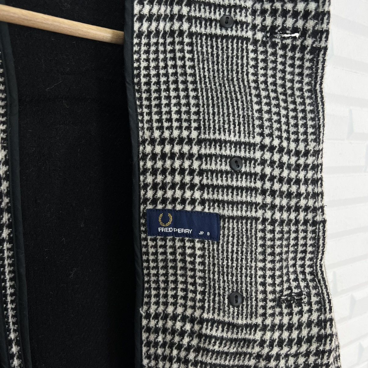 Fred Perry VINTAGE WOOL LONG JACKET TARTAN DESIGN FRED PERRY Size US S / EU 44-46 / 1 - 13 Thumbnail