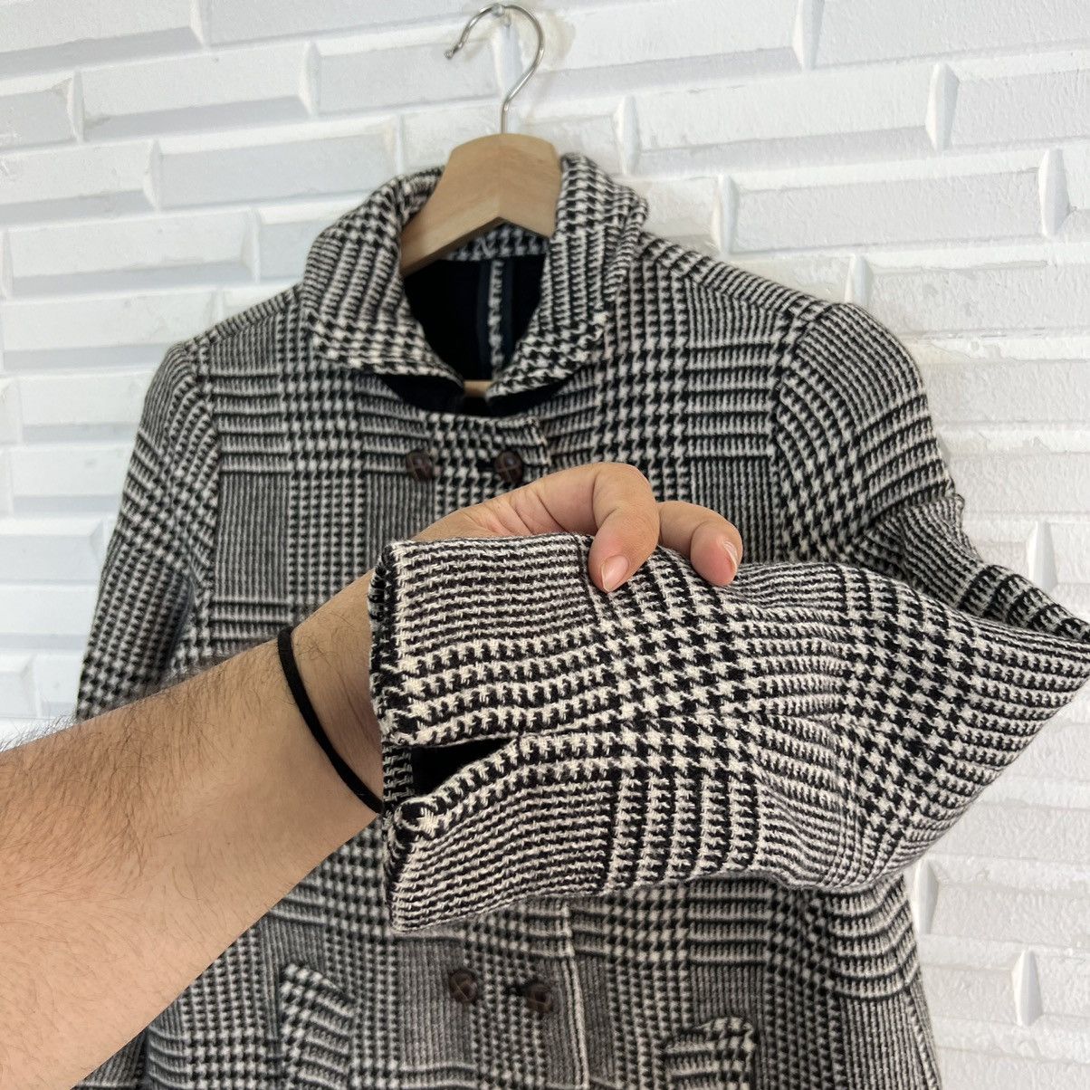 Fred Perry VINTAGE WOOL LONG JACKET TARTAN DESIGN FRED PERRY Size US S / EU 44-46 / 1 - 7 Thumbnail