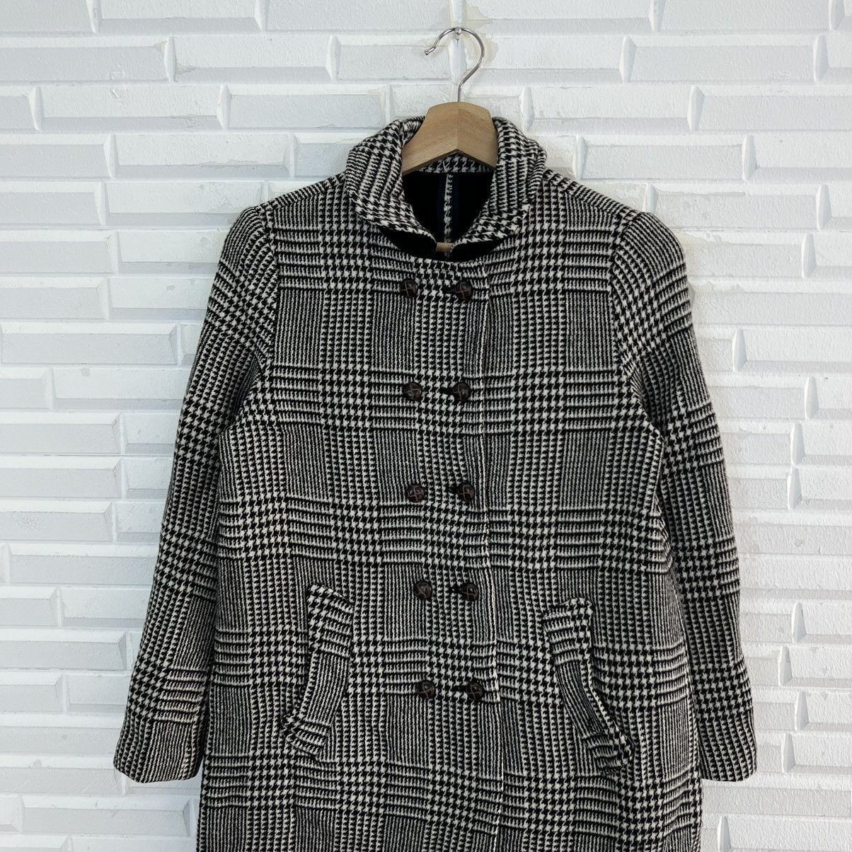 Fred Perry VINTAGE WOOL LONG JACKET TARTAN DESIGN FRED PERRY Size US S / EU 44-46 / 1 - 3 Thumbnail