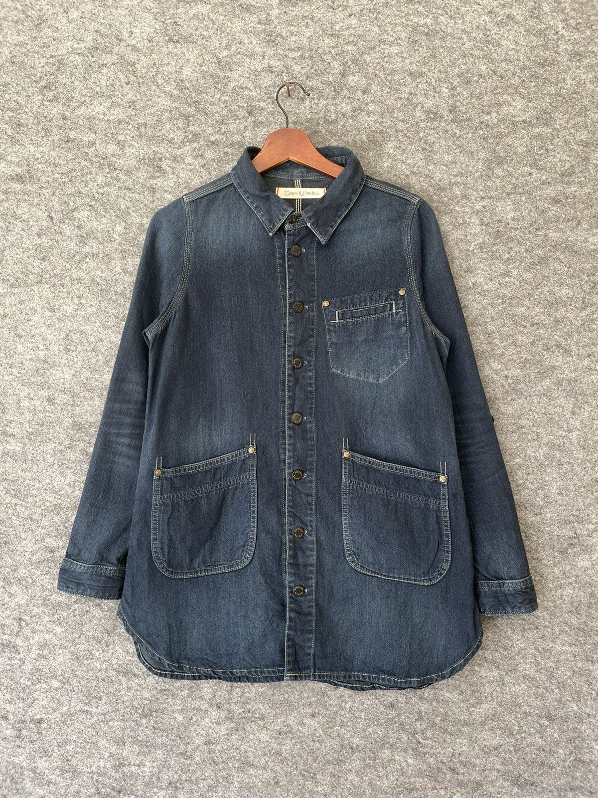 Japanese Brand UNION MADE DENIM BUTTON UP SHIRT Size US M / EU 48-50 / 2 - 1 Thumbnail
