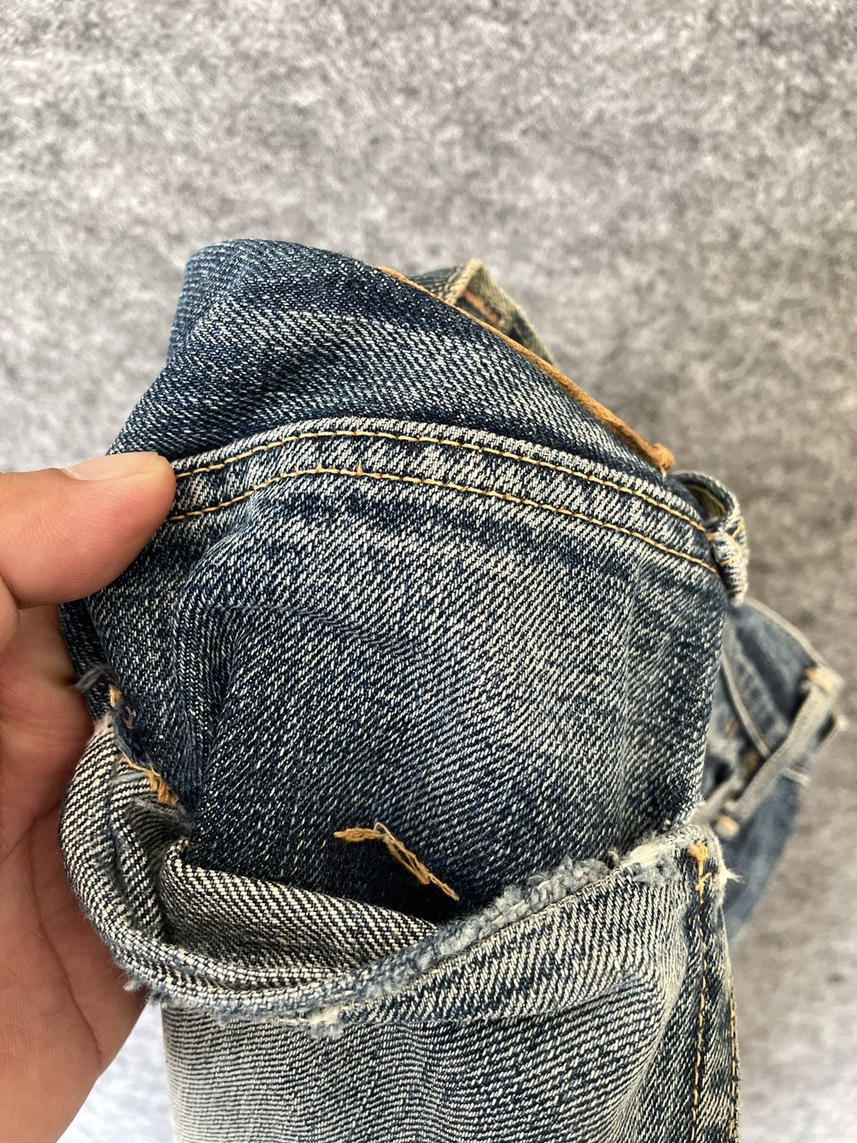 Denime VINTAGE DISSTRESSED DENIME Size US 29 - 12 Thumbnail