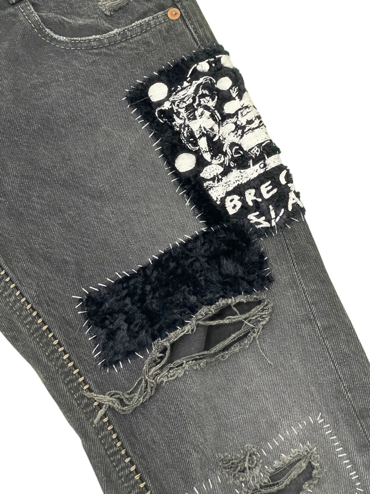 Japanese Brand Scab Style Boro Jeans RNA Japan Skinny Low Rise 2🟦5 Size US 28 / EU 44 - 9 Thumbnail