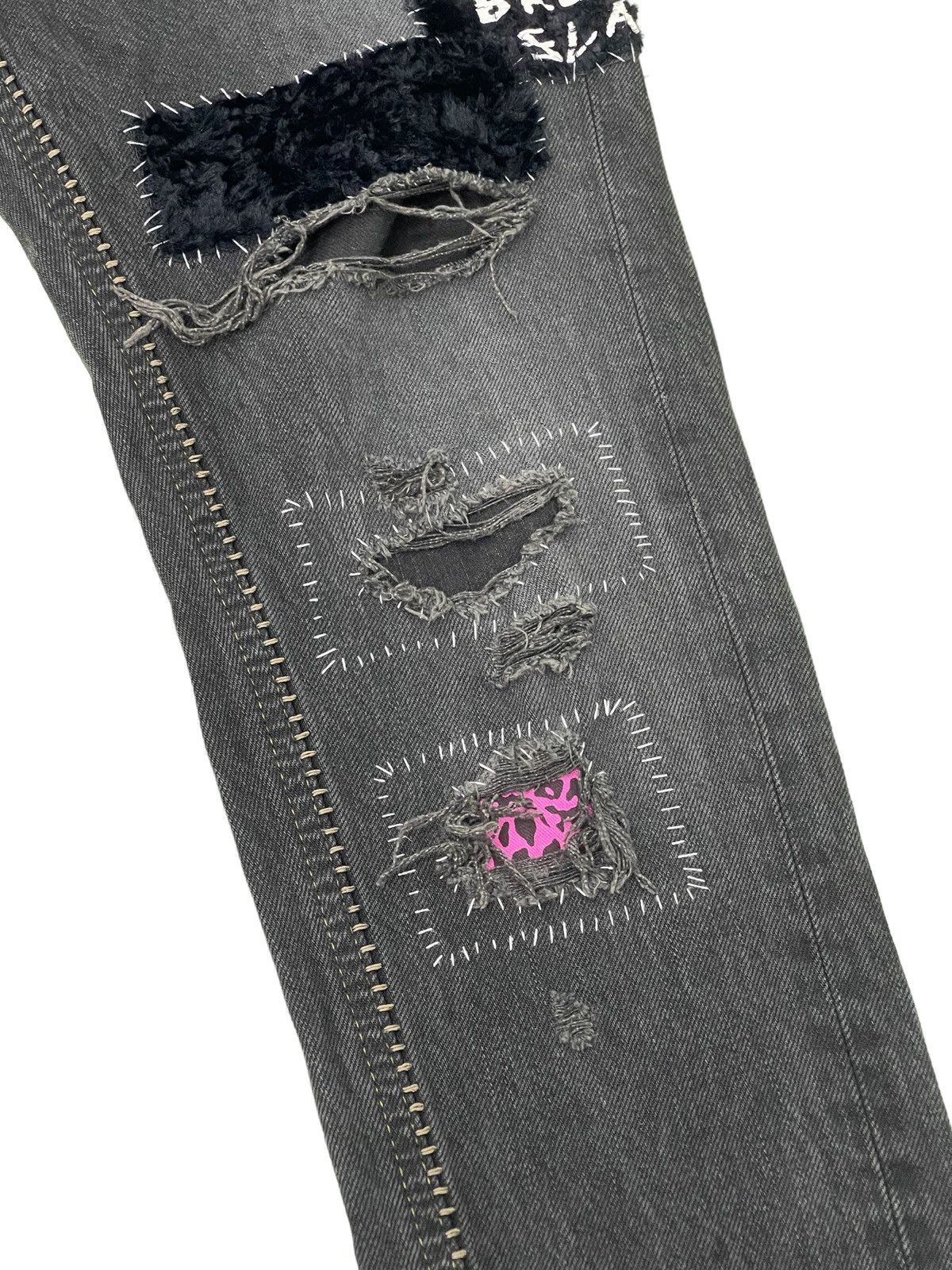Japanese Brand Scab Style Boro Jeans RNA Japan Skinny Low Rise 2🟦5 Size US 28 / EU 44 - 7 Thumbnail