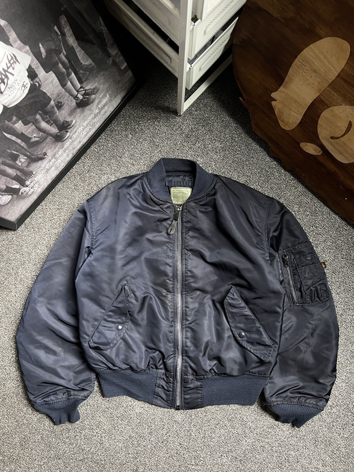 Alpha Industries Vintage Alpha Industries MA-1 Men Flight Jacket Military Size US M / EU 48-50 / 2 - 1 Thumbnail