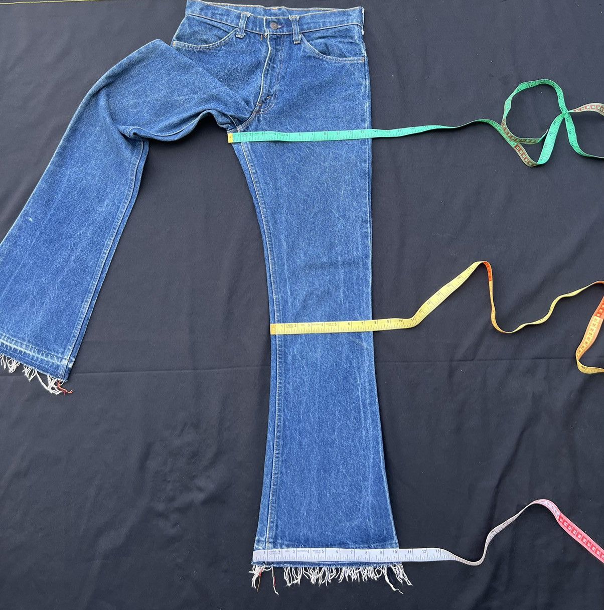 Levi's Flare 70s Levi’s 646 #12 Talon 42 Zip Orange Tab Denim Jeans Size US 29 - 3 Thumbnail