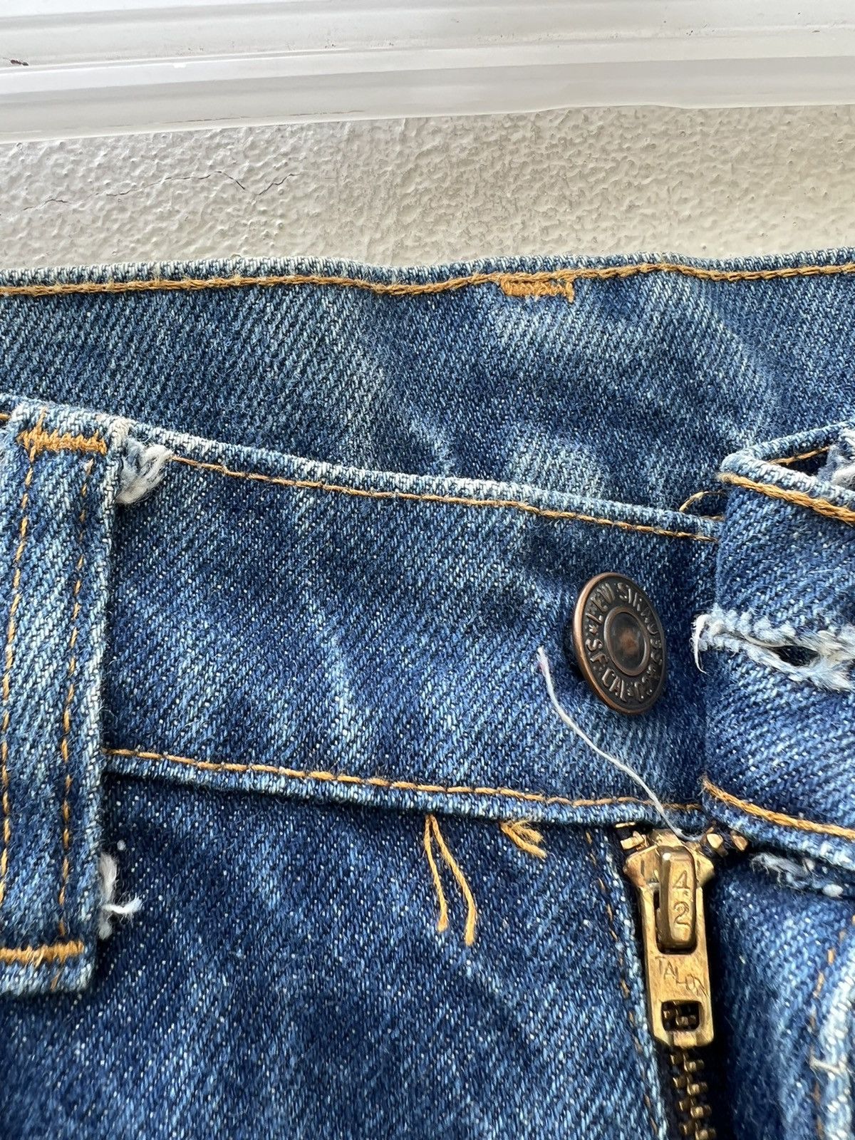 Levi's Flare 70s Levi’s 646 #12 Talon 42 Zip Orange Tab Denim Jeans Size US 29 - 7 Thumbnail