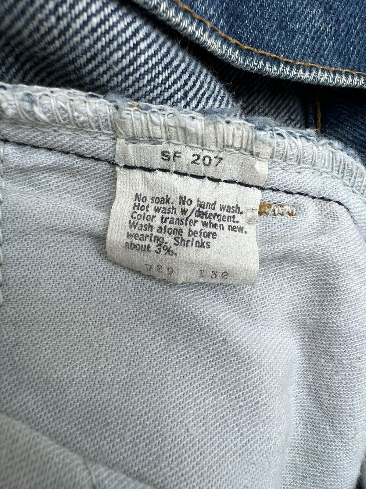 Levi's Flare 70s Levi’s 646 #12 Talon 42 Zip Orange Tab Denim Jeans Size US 29 - 23 Thumbnail