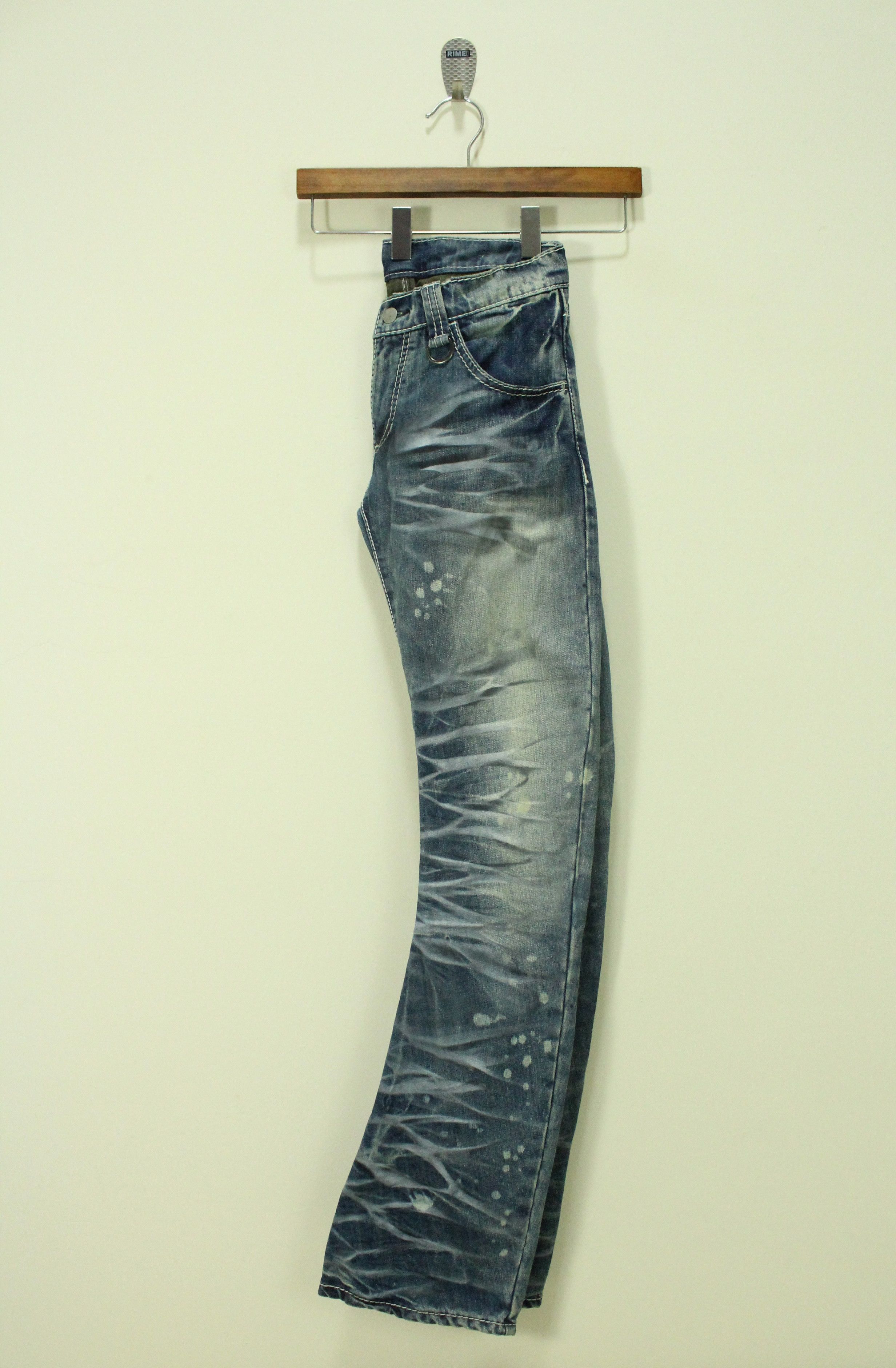 If Six Was Nine Flared BUFFALO BOBS Denim Bootcut Curve Rare Whisker Size US 30 / EU 46 - 3 Thumbnail