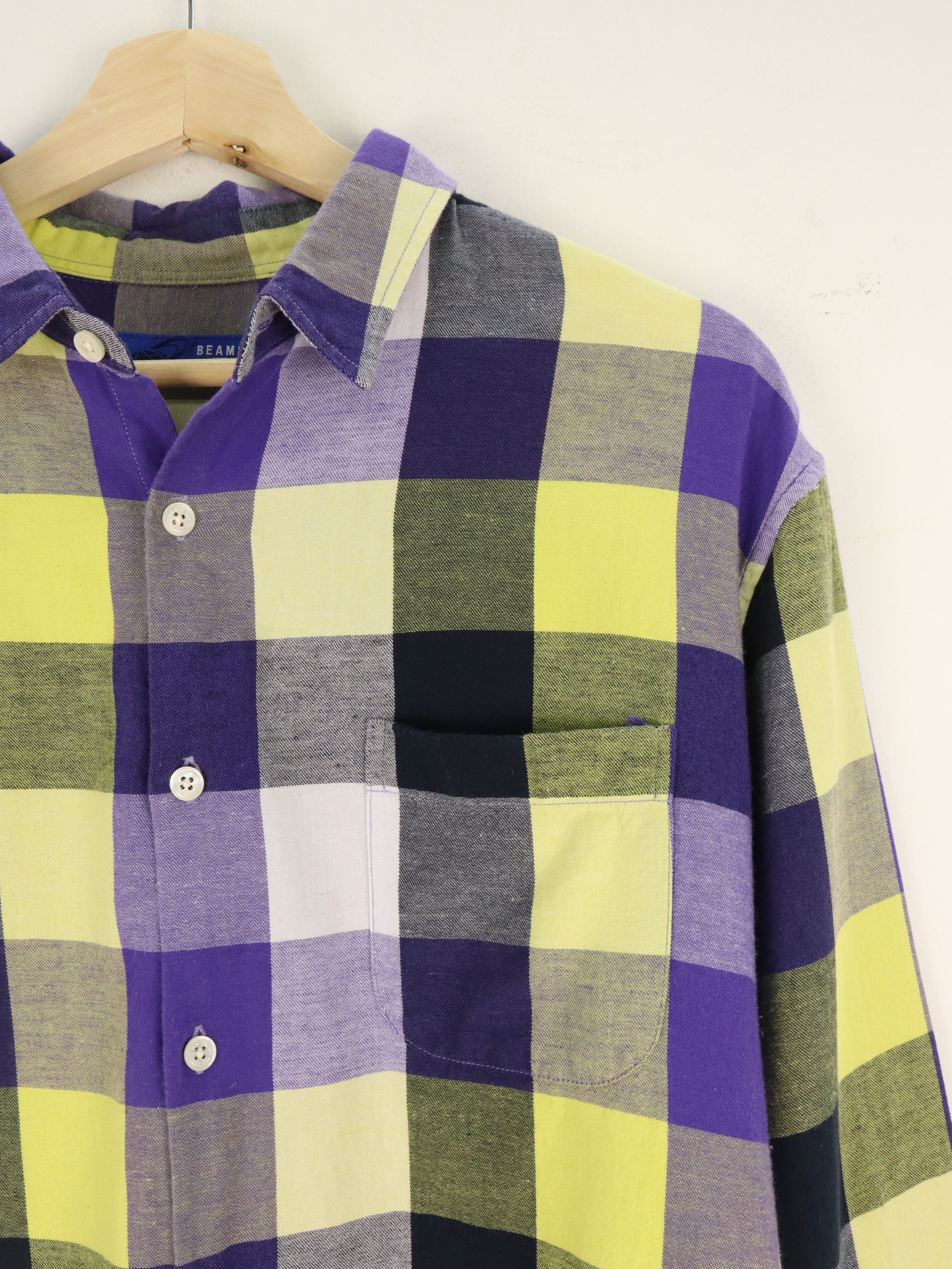 Beams Plus BEAMS Plaid Single Pocket Button Up Shirt Size US L / EU 52-54 / 3 - 5 Thumbnail