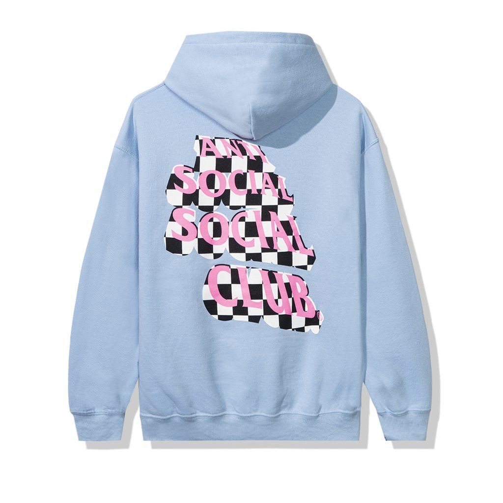 Anti Social Social Club DS Pink ASSC Checkered Logo Costumes Sky Blue Hoodie MagOC Size US XL / EU 56 / 4 - 1 Thumbnail