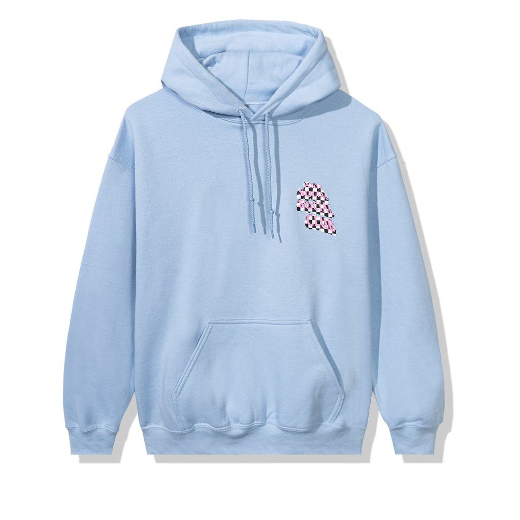 Anti Social Social Club DS Pink ASSC Checkered Logo Costumes Sky Blue Hoodie MagOC Size US XL / EU 56 / 4 - 4 Thumbnail