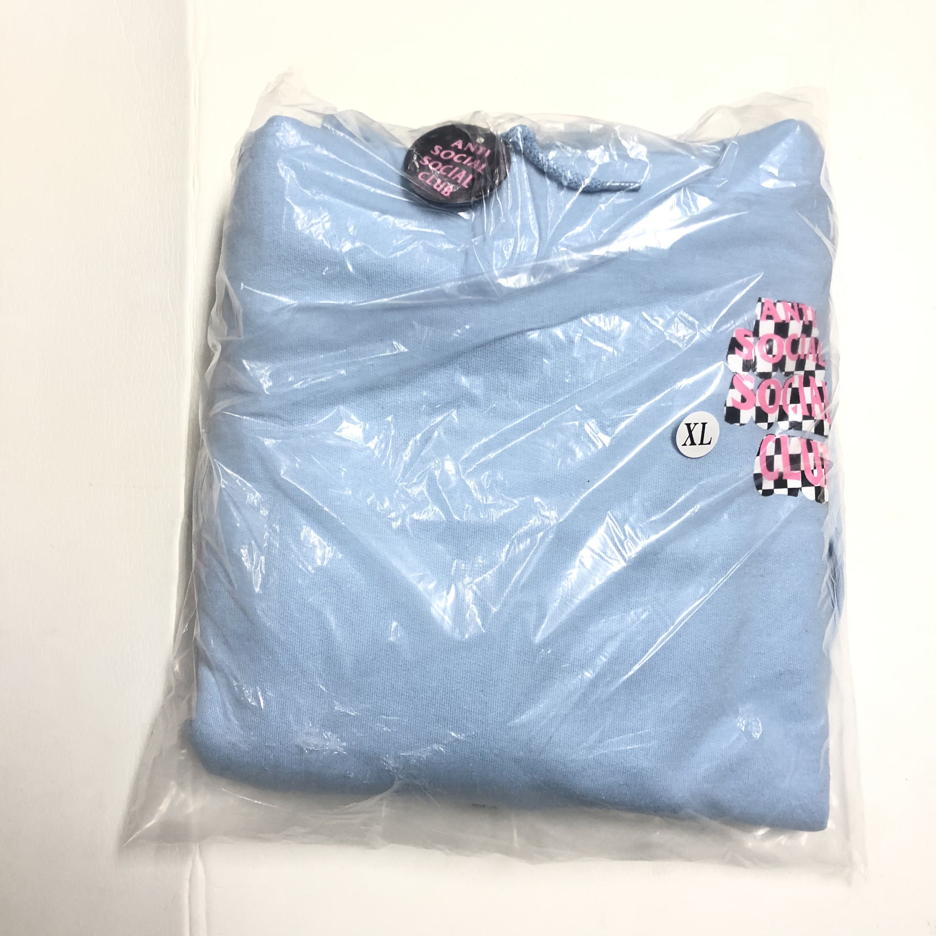 Anti Social Social Club DS Pink ASSC Checkered Logo Costumes Sky Blue Hoodie MagOC Size US XL / EU 56 / 4 - 2 Thumbnail