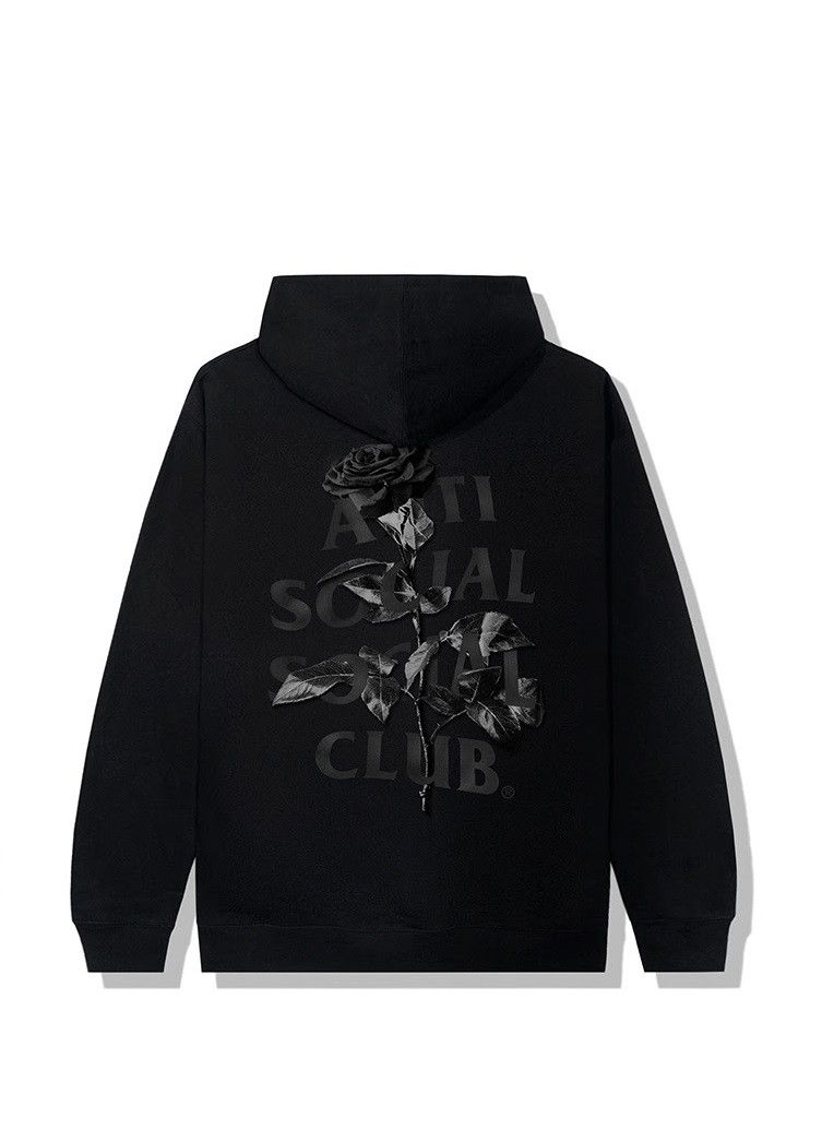 image of Anti Social Social Club x Members Only Ds Weekly Exclusive Assc Hell O Rose Black Hoodie Bape Kith 