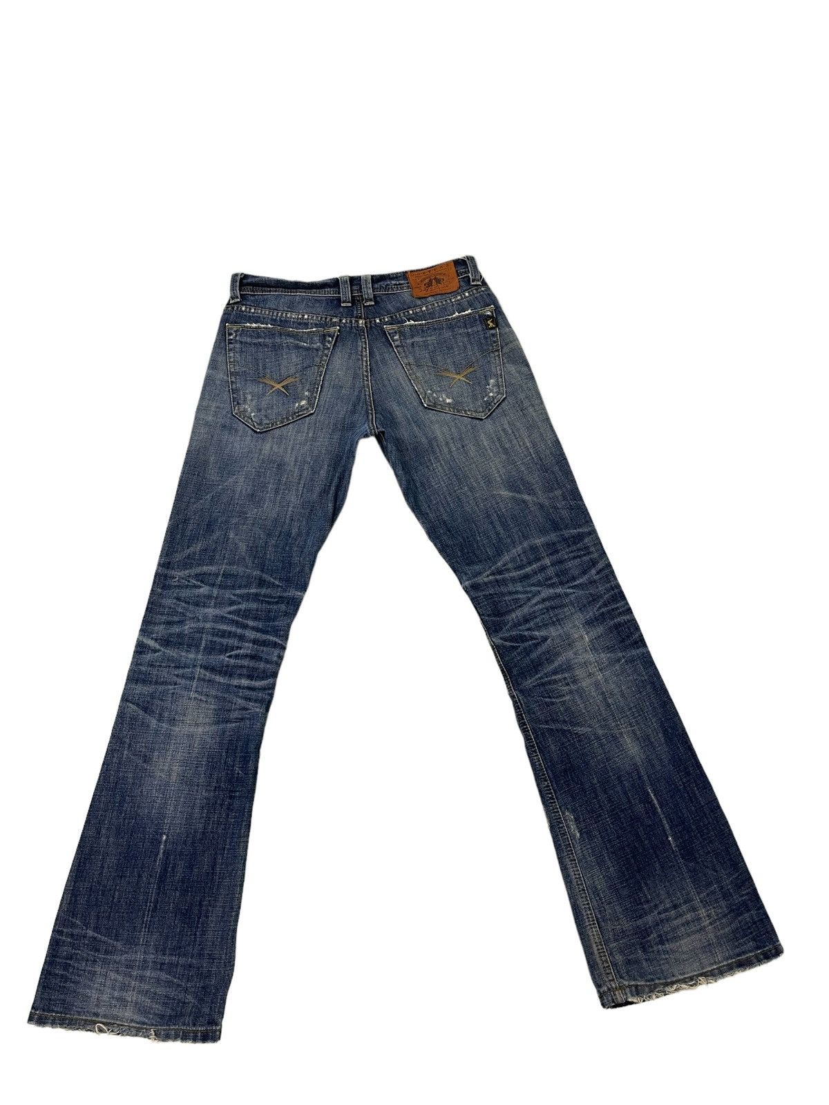 Japanese Brand Flare Jeans AVH Custome Boot Cut Low Rise Clawmark 2🟦5 Size US 31 - 11 Thumbnail
