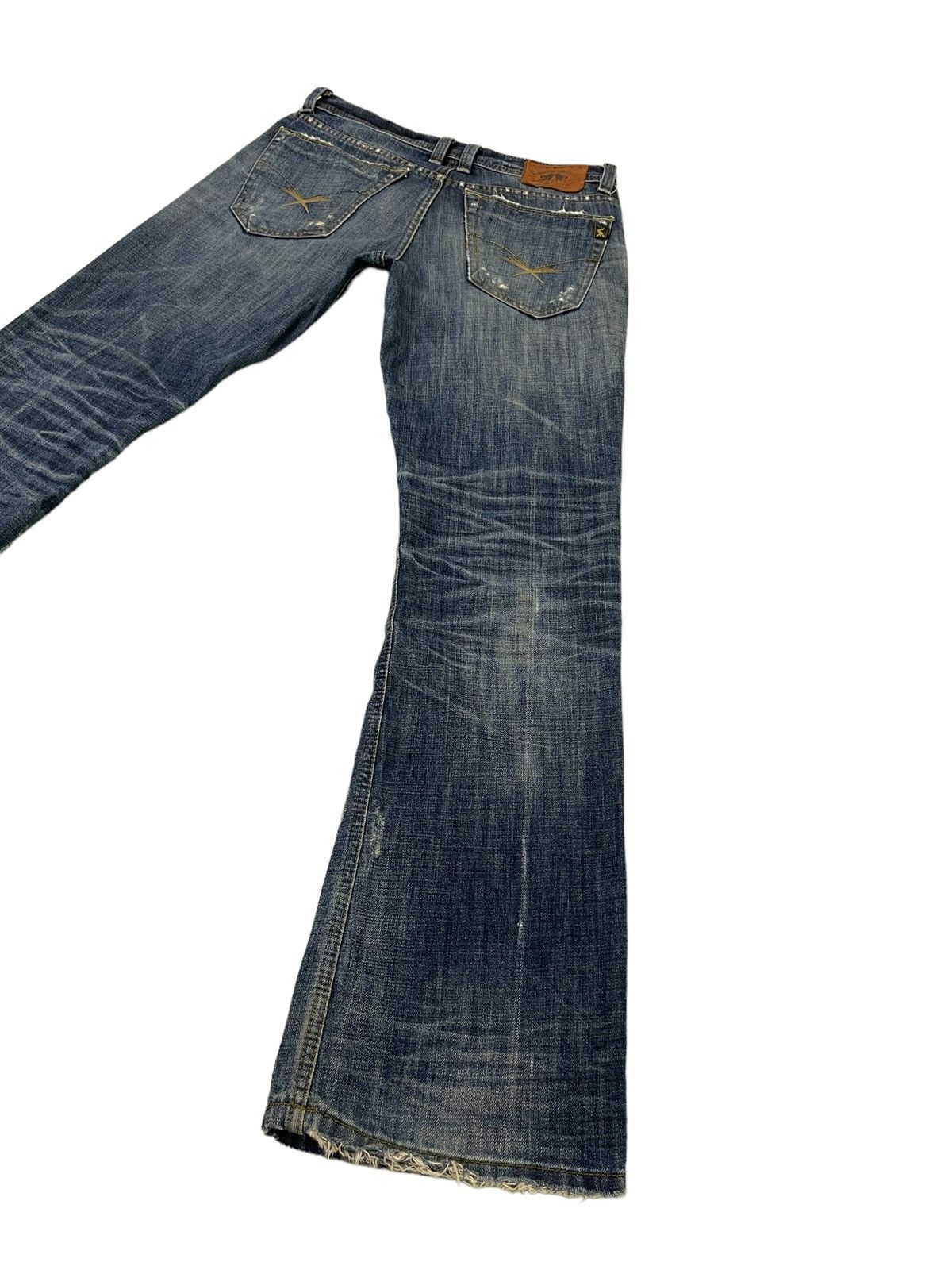 Japanese Brand Flare Jeans AVH Custome Boot Cut Low Rise Clawmark 2🟦5 Size US 31 - 13 Thumbnail