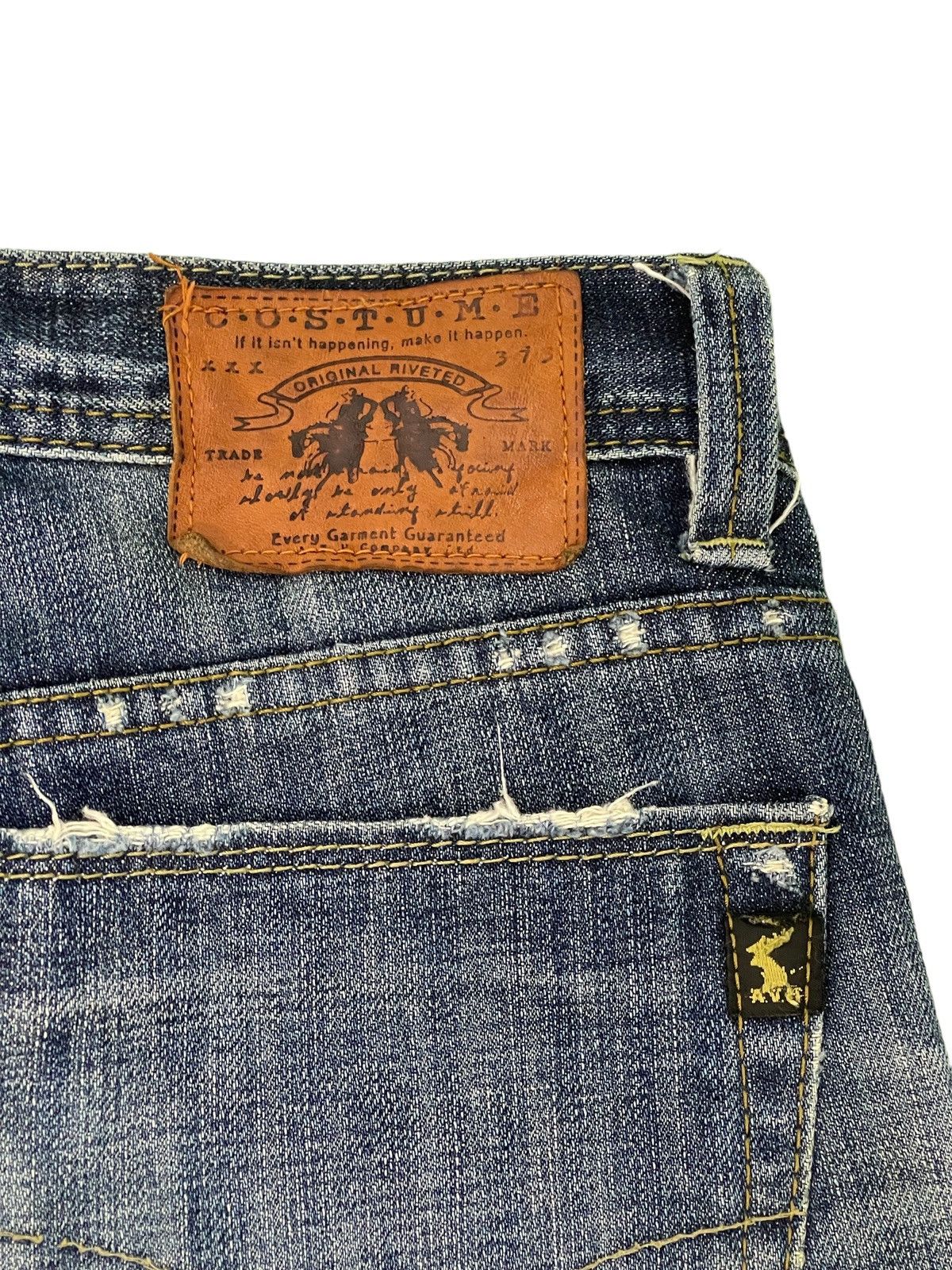 Japanese Brand Flare Jeans AVH Custome Boot Cut Low Rise Clawmark 2🟦5 Size US 31 - 20 Thumbnail
