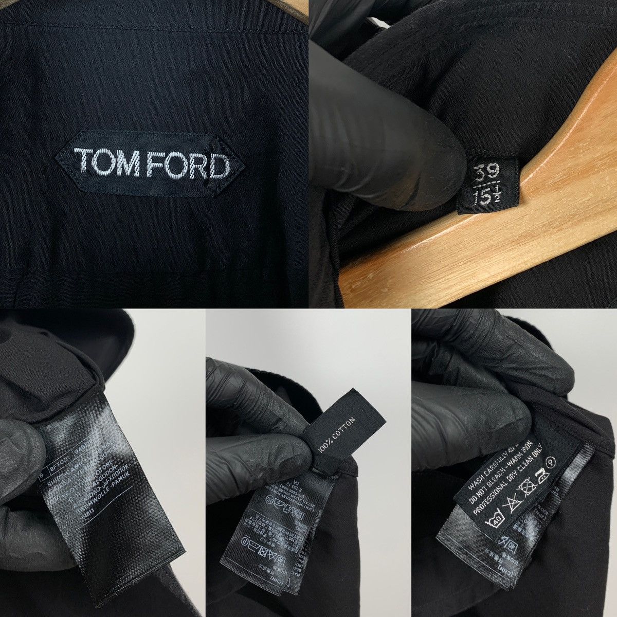 Tom Ford Tom Ford Black Long Sleeve Button Up Shirt Size US M / EU 48-50 / 2 - 22 Thumbnail