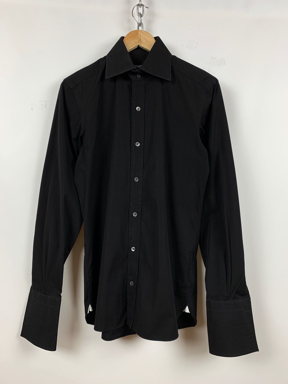 Tom Ford Tom Ford Black Long Sleeve Button Up Shirt Size US M / EU 48-50 / 2 - 1 Thumbnail