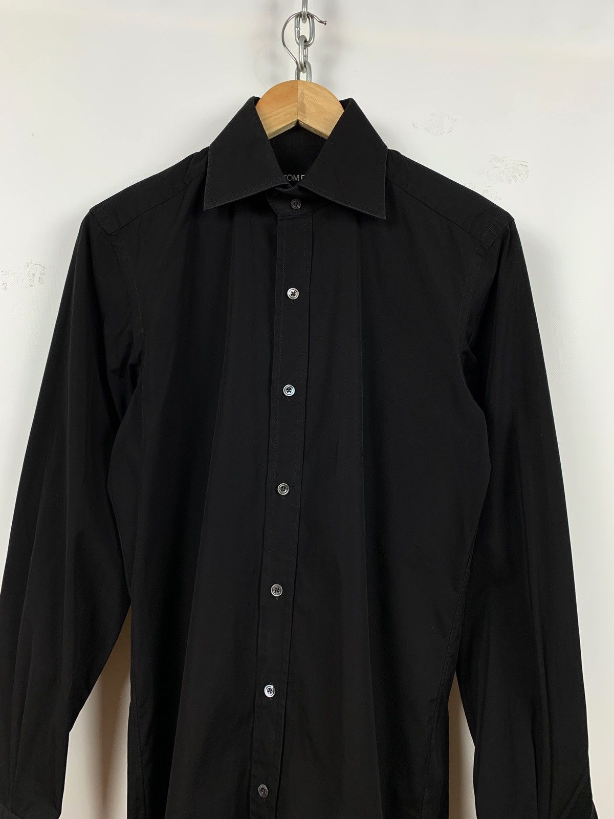 Tom Ford Tom Ford Black Long Sleeve Button Up Shirt Size US M / EU 48-50 / 2 - 3 Thumbnail