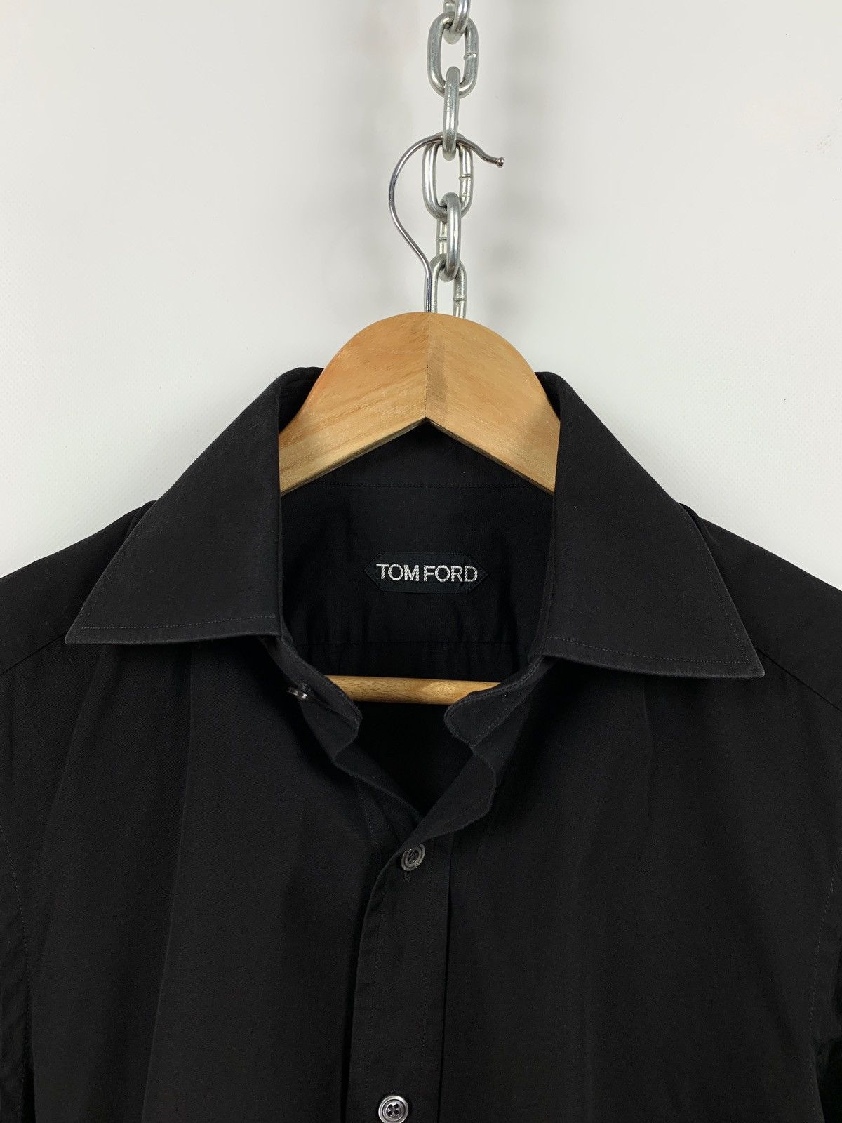 Tom Ford Tom Ford Black Long Sleeve Button Up Shirt Size US M / EU 48-50 / 2 - 9 Thumbnail