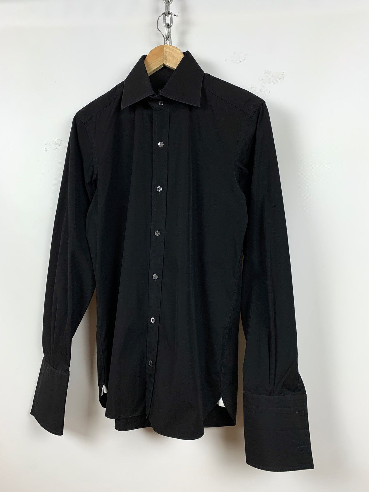 Tom Ford Tom Ford Black Long Sleeve Button Up Shirt Size US M / EU 48-50 / 2 - 4 Thumbnail