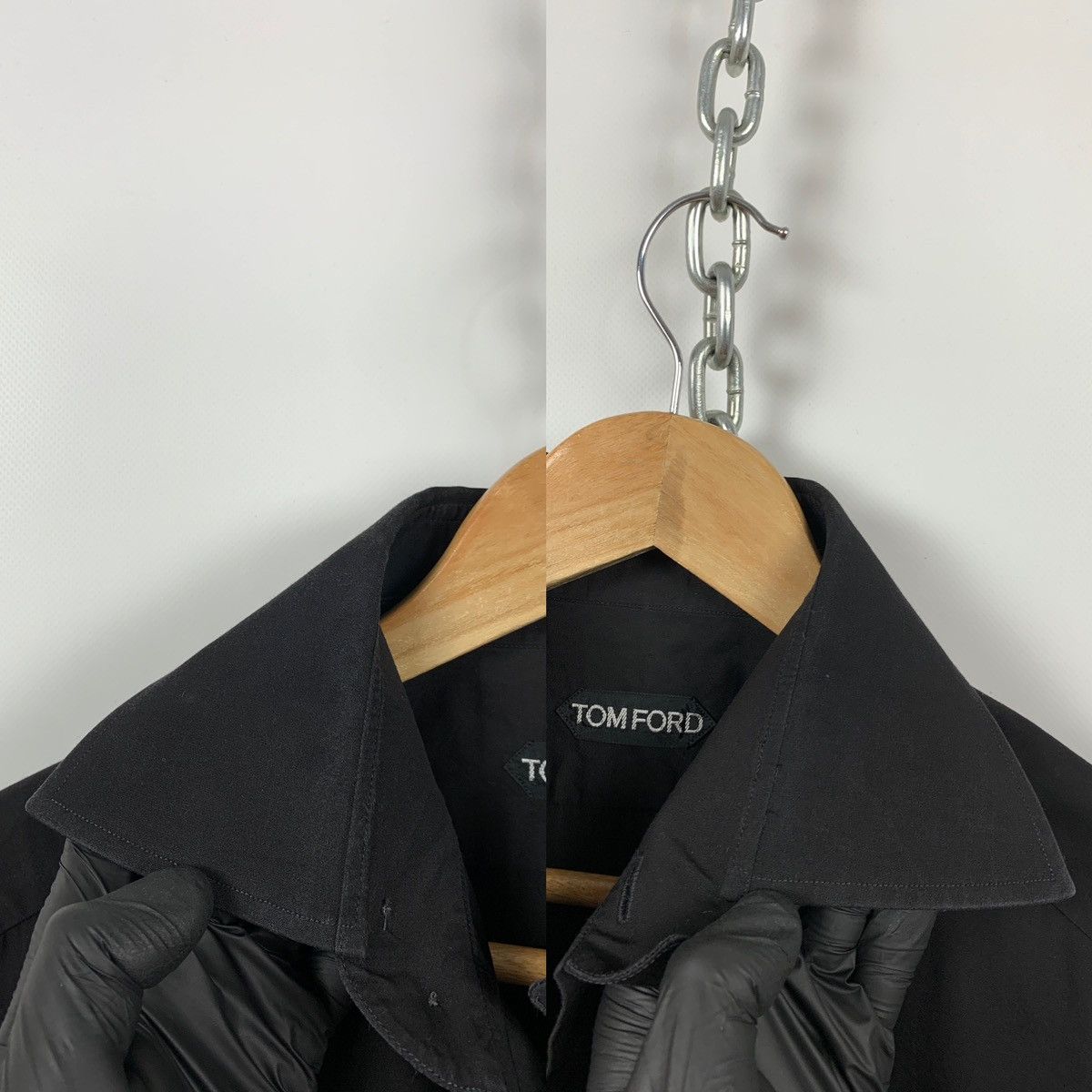 Tom Ford Tom Ford Black Long Sleeve Button Up Shirt Size US M / EU 48-50 / 2 - 23 Thumbnail
