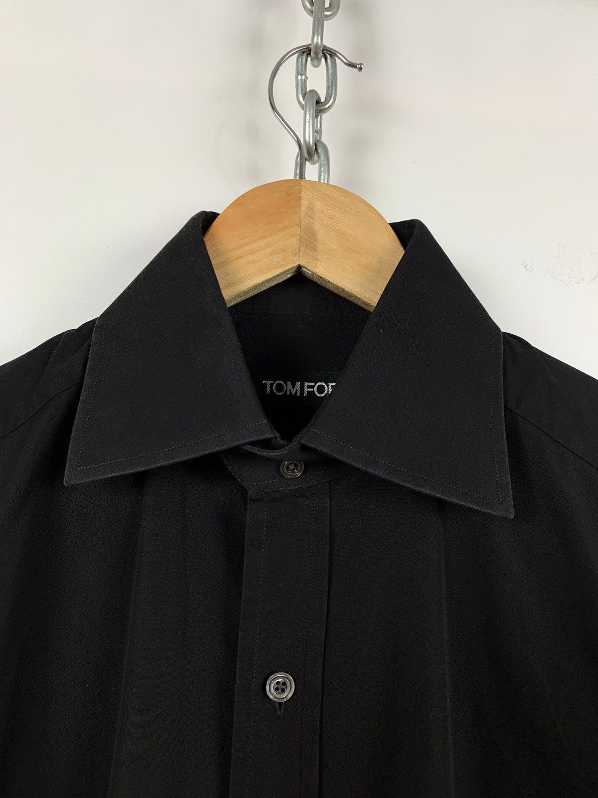 Tom Ford Tom Ford Black Long Sleeve Button Up Shirt Size US M / EU 48-50 / 2 - 7 Thumbnail