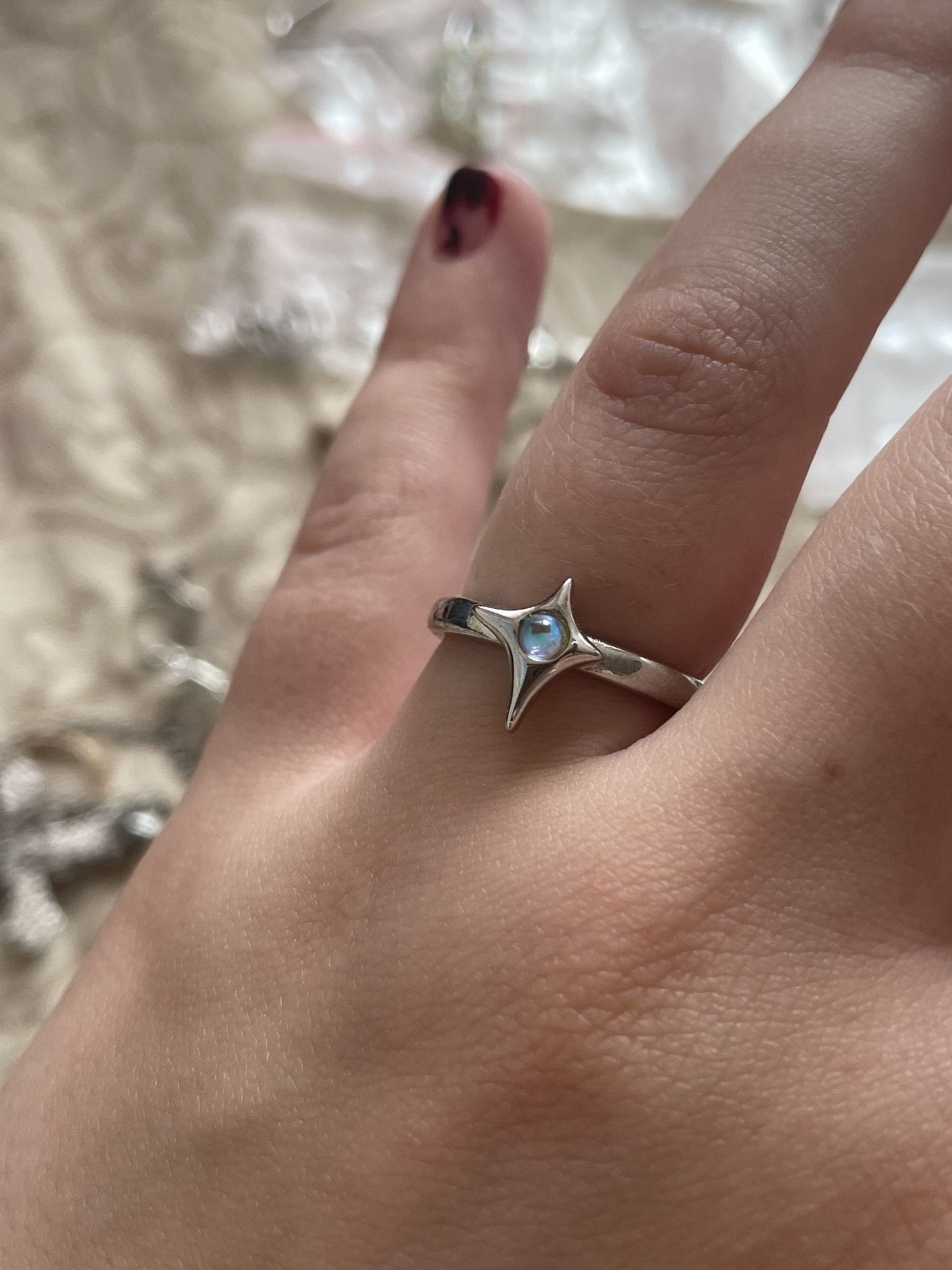 Jewelry Natural Stone Star Ring Size ONE SIZE - 4 Thumbnail