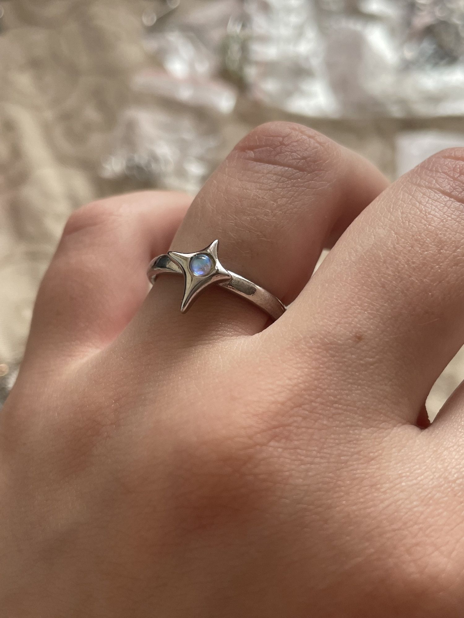 Jewelry Natural Stone Star Ring Size ONE SIZE - 5 Thumbnail