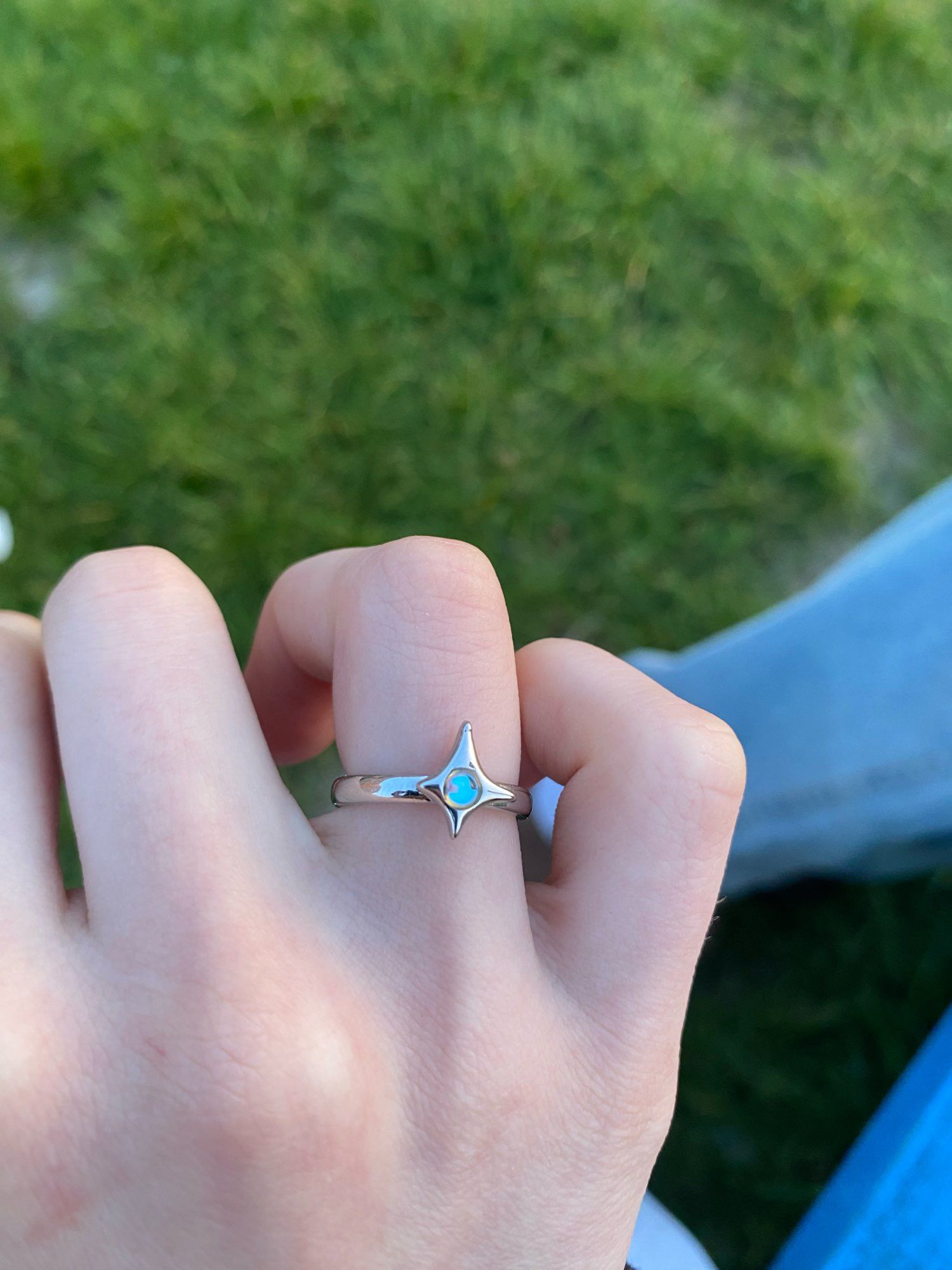 Jewelry Natural Stone Star Ring Size ONE SIZE - 1 Thumbnail