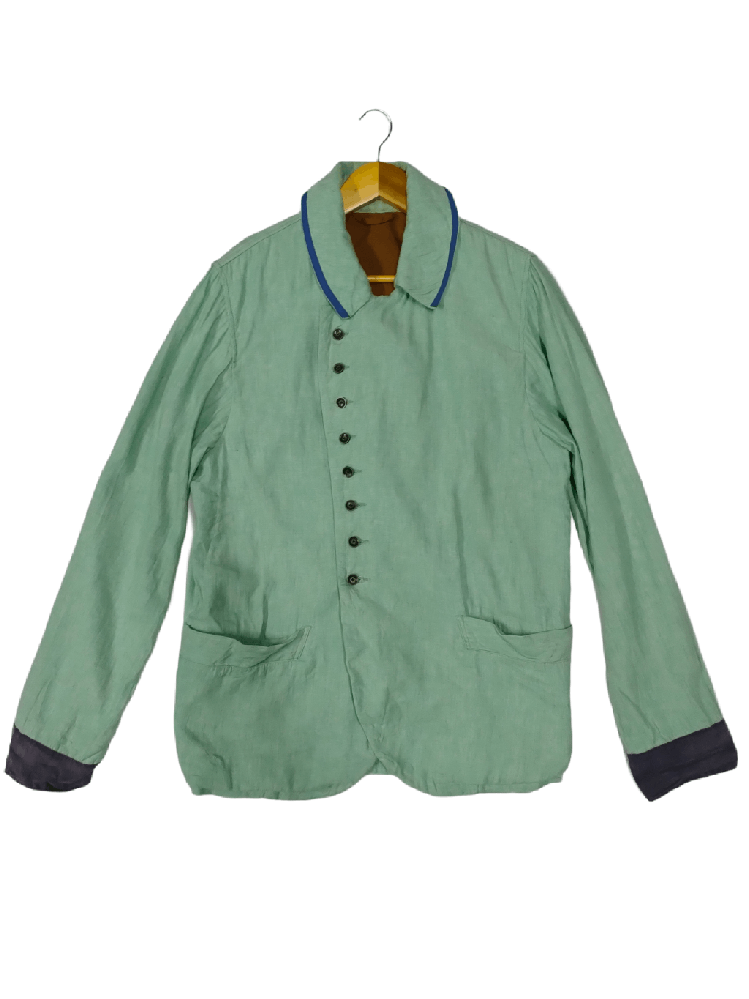 Kapital × Kapital Kountry 🔥KAPITAL ASYMETRY LINEN LIGHT GREEN JACKETS Size US M / EU 48-50 / 2 - 3 Thumbnail