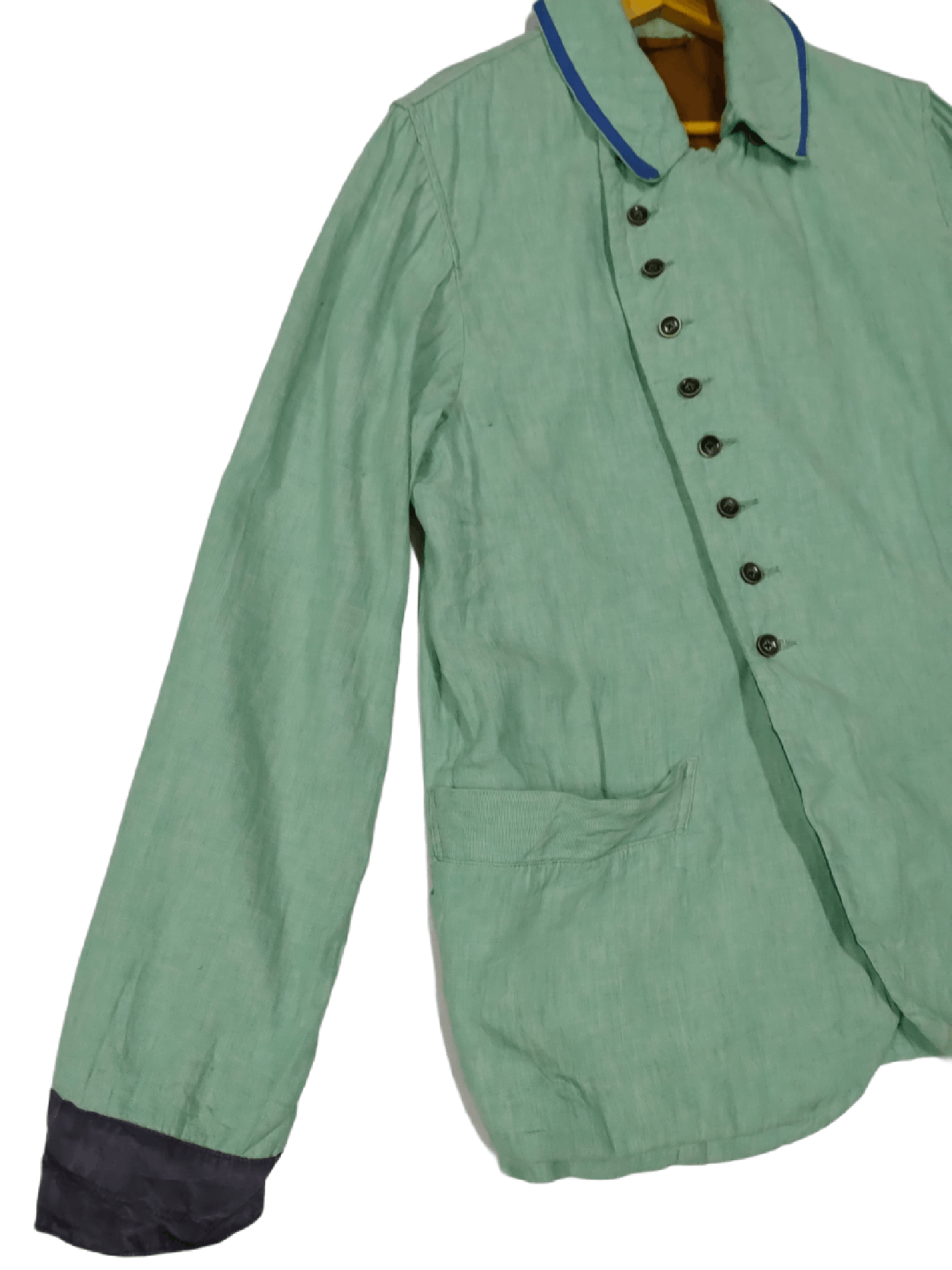 Kapital × Kapital Kountry 🔥KAPITAL ASYMETRY LINEN LIGHT GREEN JACKETS Size US M / EU 48-50 / 2 - 5 Thumbnail